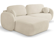 Ecksofa L-Form Links mit Schlaffunktion und Bettkasten Oreo Beige