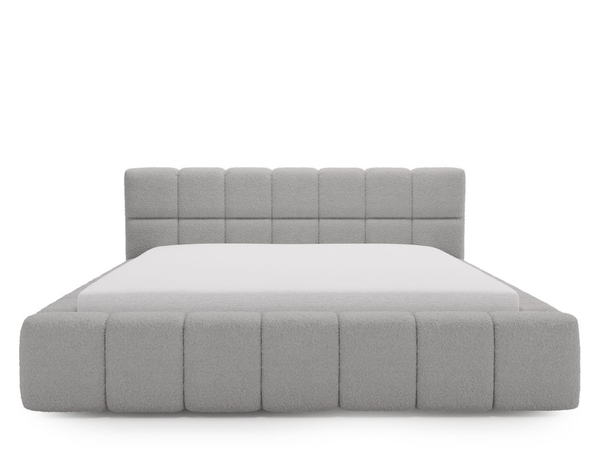 Polsterbett mit Bettkasten und Lattenrost 160x200 Alicante Boucle Grau
