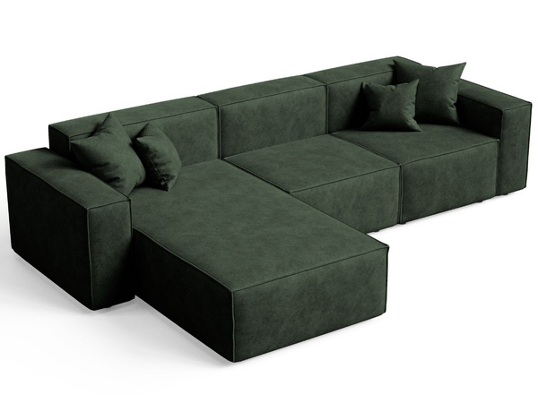 Ecksofa L-Form Links Arizona Grün