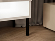 TV-Schrank für das Wohnzimmer 180 cm mit schwarzen Metallbeinen und LED-Beleuchtung Aurelie Kaschmir Hochglanz