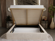 Polsterbett mit Bettkasten und Lattenrost 200x200 Apollo  Beige