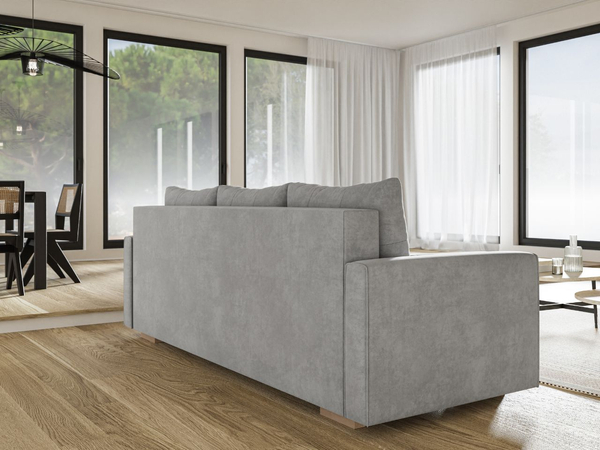 Schlafsofa mit Bettfunktion und Bettkasten Pori Dunkelblau