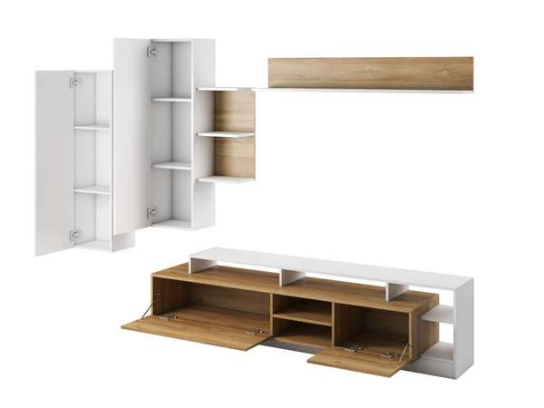 Moderne Wohnwand für das Wohnzimmer Alvano Grandson Eiche