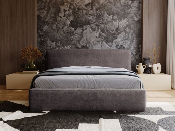 Polsterbett mit Bettkasten und Lattenrost 180x200 Monza Dunkelgrau
