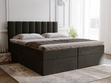 Boxspringbett mit Bettkasten 160x200 Mocca Dunkelgrau