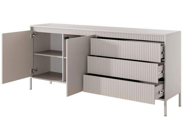 Kommode mit Türen und Schubladen 187 cm Sorano Beige