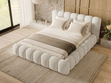 Polsterbett mit Bettkasten und Lattenrost 120x200 Averia Beige