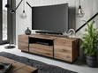 TV-Lowboard im Loft-Stil, zweitürig mit Schublade Lunelie Flagstaff-Eiche