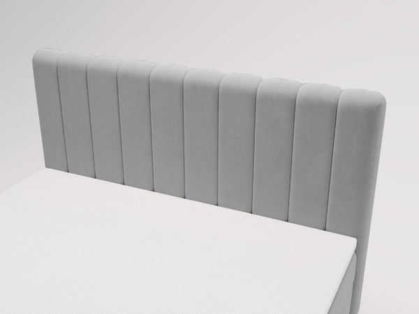 Boxspringbett mit Bettkasten 120x200 Primavera Hellgrau