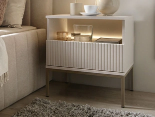 Nachtschrank mit Schublade und Led Deo Kaschmir