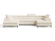 Wohnlandschaft mit Schlaffunktion und Bettkasten Argon Beige