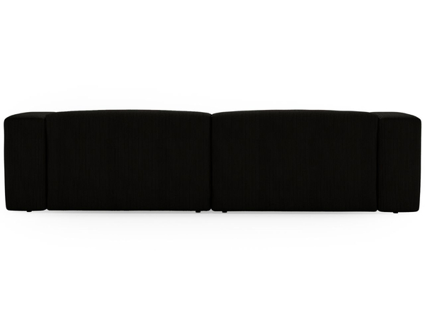Ecksofa L-Form Links Moderne Cord Ecksofa Landi Schwarz