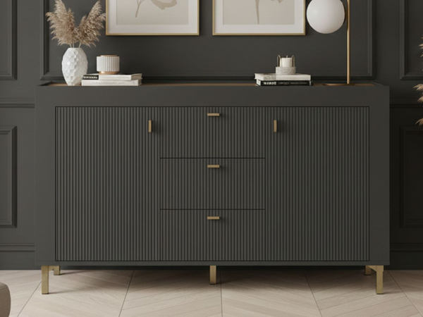 Set für Wohnzimmer Messina Schwarz