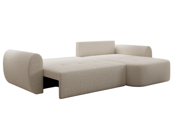 Ecksofa L-Form mit Schlaffunktion und Bettkasten Avessio Beige