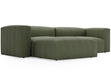 Ecksofa L-Form Links Moderne Cord Ecksofa Landi Grün 