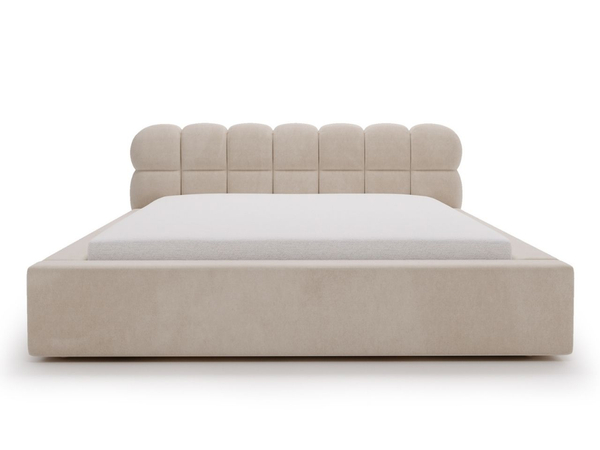 Polsterbett mit Bettkasten und Lattenrost 140x200 Plaza Beige