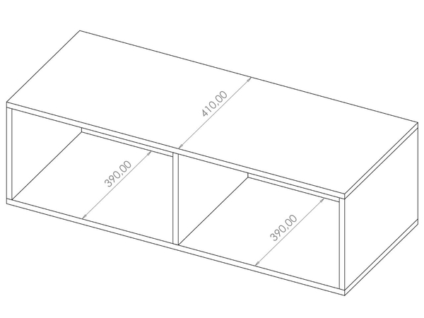 TV-Lowboard mit Türen 100 cm Kioto Weiß matt