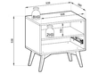 Nachttisch mit Schublade Modena Beige