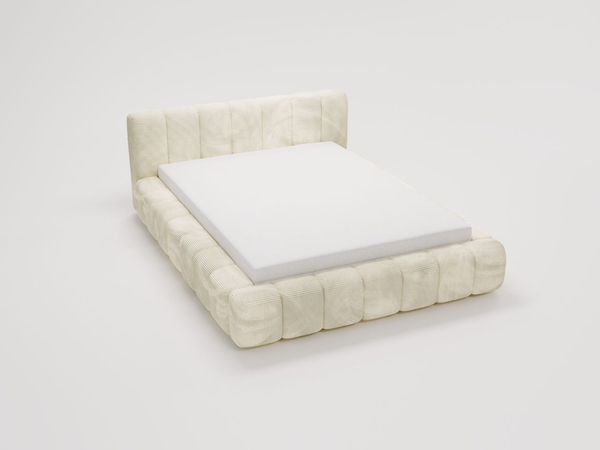 Polsterbett mit Bettkasten und Lattenrost 180x200 Ibiza Creme