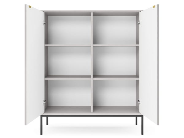 Türkommode Amber Grau, Schwarz Frame