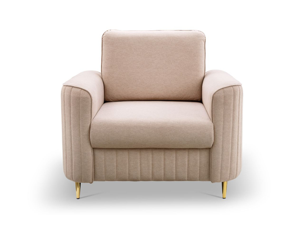 Sessel mit Goldenbeinen Limon Dunkelbeige