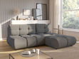 Ecksofa mit Schlaffunktion und Bettkasten Rechts Milet Grau