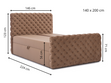 Boxspringbett mit Bettkasten 140x200 Cleo Lux Schwarz