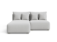 Ecksofa L-Form Links mit Schlaffunktion und Bettkasten Ronni Grau