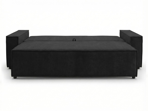 Schlafsofa mit Bettfunktion und Bettkasten Sivra Schwarz