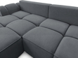 Ecksofa L-Form Links mit Schlaffunktion und Bettkasten Bonno Dunkelgrau