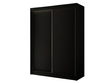 Schiebetürenschrank 150 cm mit LED-Beleuchtung Diano Schwarz