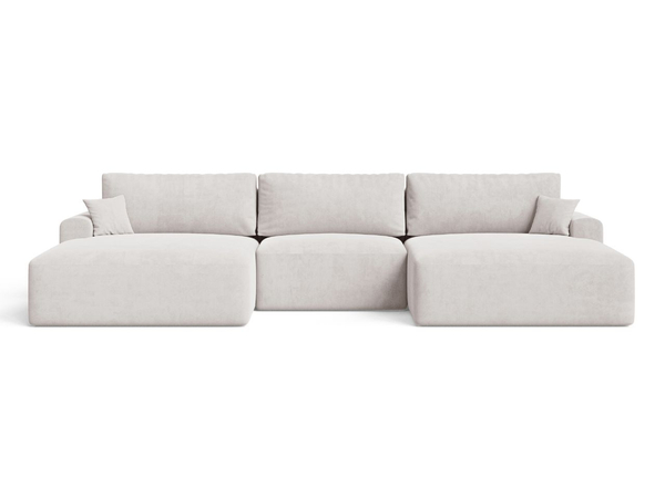 Wohnlandschaft mit Schlaffunktion und Bettkasten Serene Grau