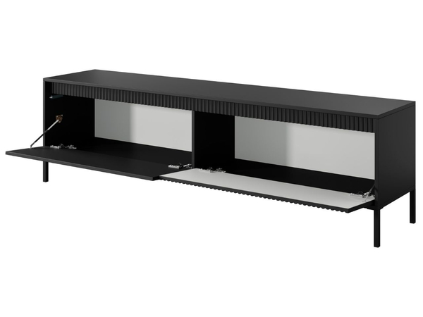 TV-Lowboard mit Türen 187 cm Sorano Schwarz
