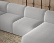 Wohnlandschaft Links Belluno Bouclé-Stoff Grijs