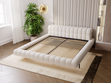 Polsterbett mit Lattenrost 140x200 Imagine Beige