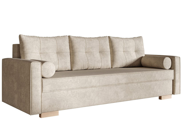 Schlafsofa mit Bettfunktion und Bettkasten Pori Beige