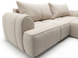 Ecksofa L-Form Rechts mit Schlaffunktion und Bettkasten Bonno Beige