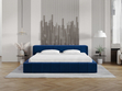 Polsterbett mit Bettkasten und Lattenrost 180x200 Lipari Blau