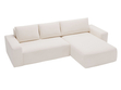 Ecksofa L-Form Rechts mit Schlaffunktion und Bettkasten Tazones Creme