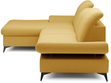 Ecksofa L-Form Links mit Schlaffunktion und Bettkasten Hannover Gelb