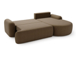 Ecksofa L-Form Rechts mit Schlaffunktion und Bettkasten Aurio Braun
