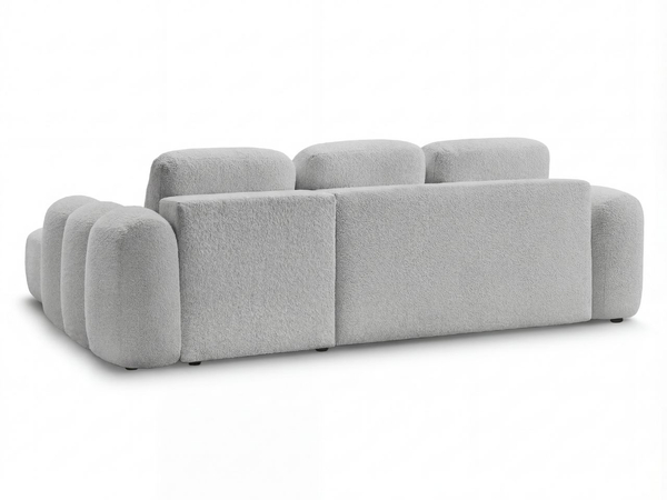 Ecksofa L-Form mit Schlaffunktion und Bettkasten Avelin Rechts Grau