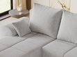 Ecksofa L-Form mit Schlaffunktion und Bettkasten Monti Links Grau