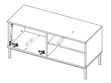 TV-Lowboard mit Türen 100 cm Soroko Weiß