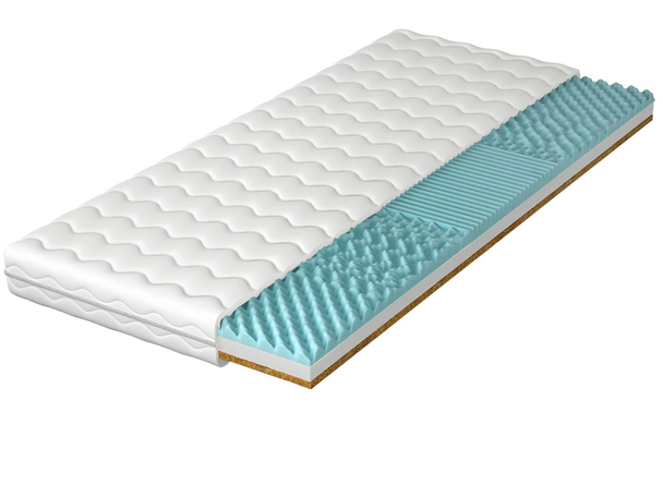 Schaumstoffmatratze mit profilierter Schaumlage und Kokosmatte Sena 80x200