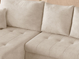 Ecksofa L-Form mit Schlaffunktion und Bettkasten Lino Beige
