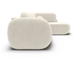 Ecksofa mit Schlaffunktion und Bettkasten Rechts Carino Creme