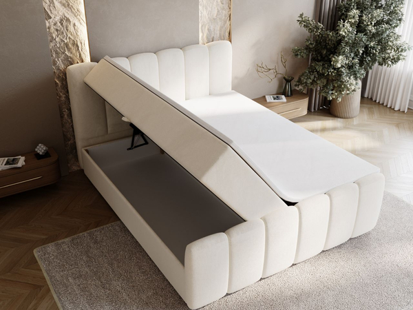 Boxspringbett mit Bettkasten 180x200 Cloud Beige