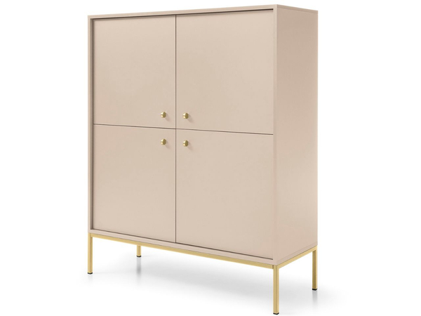 Türkommode mit Golden Metallbeinen Amor Beige