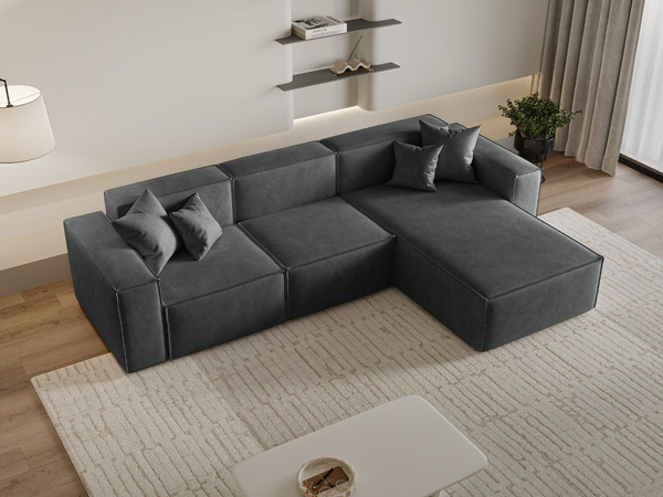 Ecksofa L-Form Rechts Arizona Dunkelgrau